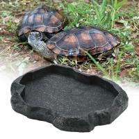 Tazón De Alimentación Para Reptiles De Resina ABS Piedra Para Tortugas Lagartos Nutrición Y Agua Feeder Bowl Para Reptiles - details 5