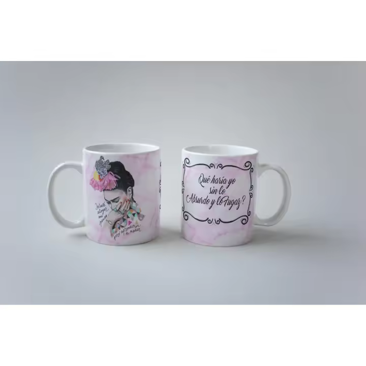 Taza Mug de Cerámica -046 Frid Kahlo - 350 ml - Apta para lavavajillas - 1