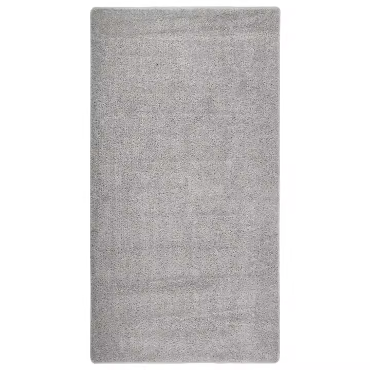vidaXL Alfombra peluda antideslizante 80x150 cm Color Gris oscuro,  Gris claro,  Crema y mas Alfombras de área  Alfombra de Piso para Sala de Estar Dormitorio Habitación Salón - 1