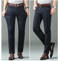 Nuevos Jeans De Seda Y Algodón Para Hombres Azul Recto Con Estiramiento Pantalones De Negocios Casuales Ligeros Para Primavera Y Verano - details 9