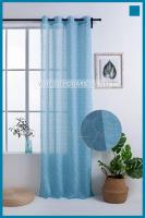 Cortina de tela semitranslúcido lino y poliéster con diseño de hojas.140x260cm,decoracion para hogar. - details 3