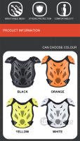 Chaleco De Protección Corporal Para Niños Y Niñas Motocross Armadura De Moto Tamaño Libre Negro/Blanco/Azul Apliicable a Ski Patinaje Y Motos - details 1