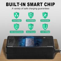 FGNS Cargador 54.6V 2A para patinete eléctrico,bicicleta eléctrica, E-Bike,54,6 V, 2A para cargar batería de litio de 48V,  3 PIN 12mm,GX16. Cargador de Fuente de CA Alimentación para E-Bike Scooter Eléctrico Autoequilibrado (Conector 3 PIN 12mm,GX16) - details 4