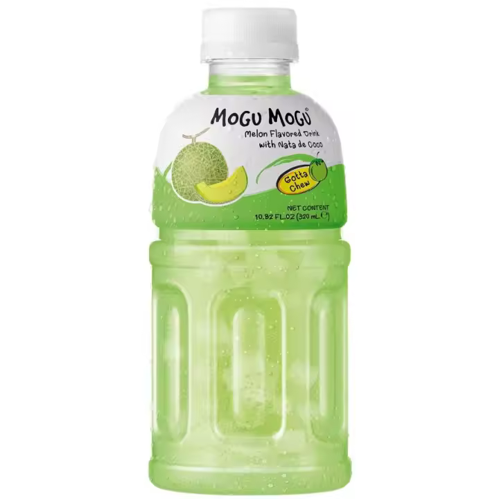 PACK 12u MOGU MOGU BEBIDA SABOR MELÓN CON NATA DE COCO (PACK 12 UNIDADES) - 1