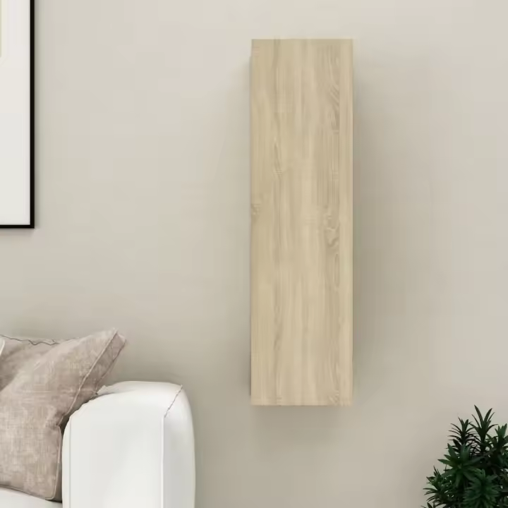 vidaXL Mueble de TV madera contrachapada color roble 30,5x30x110 cm - 1