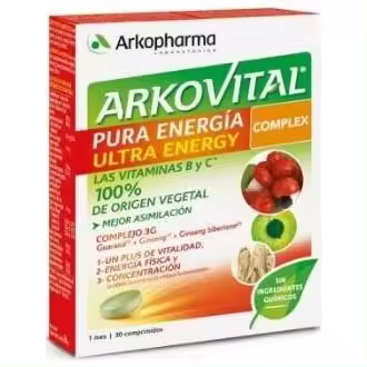 Arkopharma Arkovital Pura Energía Ultra Energy, 30 Comprimidos - 1