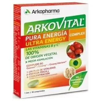 Arkopharma Arkovital Pura Energía Ultra Energy, 30 Comprimidos - 1
