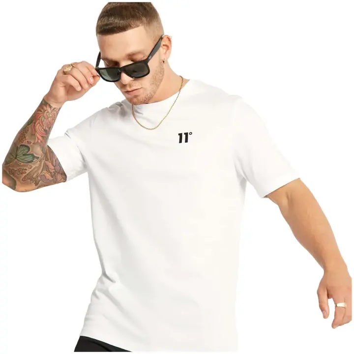 Camiseta de Manga Corta 11 DEGREES Core para hombre en color blanco - 1