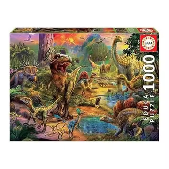 Educa Puzzle Tierra de Dinosaurios 1000 Piezas 17655 - 1