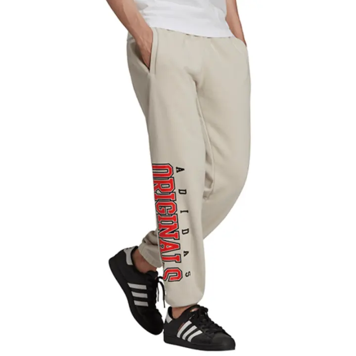 Adidas - Pantalón Adidas Script Beige Y Azul Marino - Gama Originals - HF9220 - 1