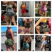 Shorts De Yoga Para Mujer Con Estampado De Tie-Dye High Elasticidad Shorts Deportivos Push up Para Gimnasio Correr Y Fitness Leggings Cortos Sin Costuras De Nylon - details 7