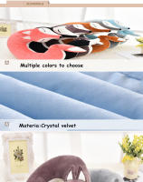 Cojín De Cuello En Forma De Zorro Lindo Y Cómodo De Algodón Suave Con Mascarilla Para Ojos Decorativo De Animal Estilo Wagon - details 8