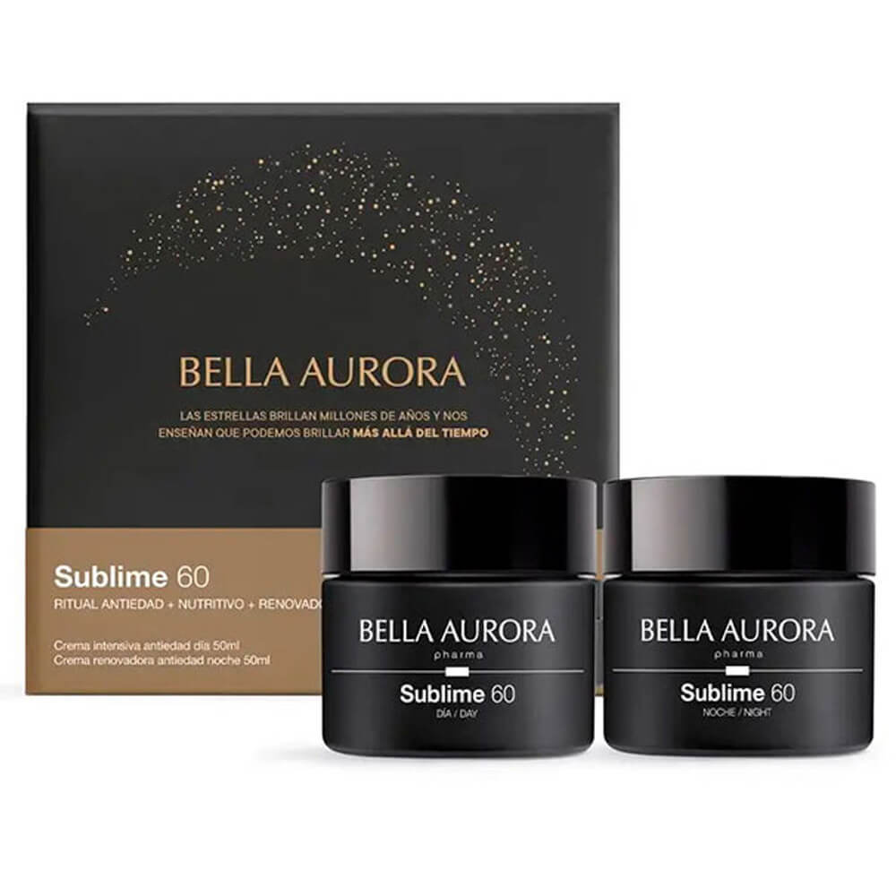 Bella Aurora Sublime 60 Day & Night Cream 50 ml Set for women, featuring a hydrating and moisturizing formula, perfect for beauty and skincare routines.