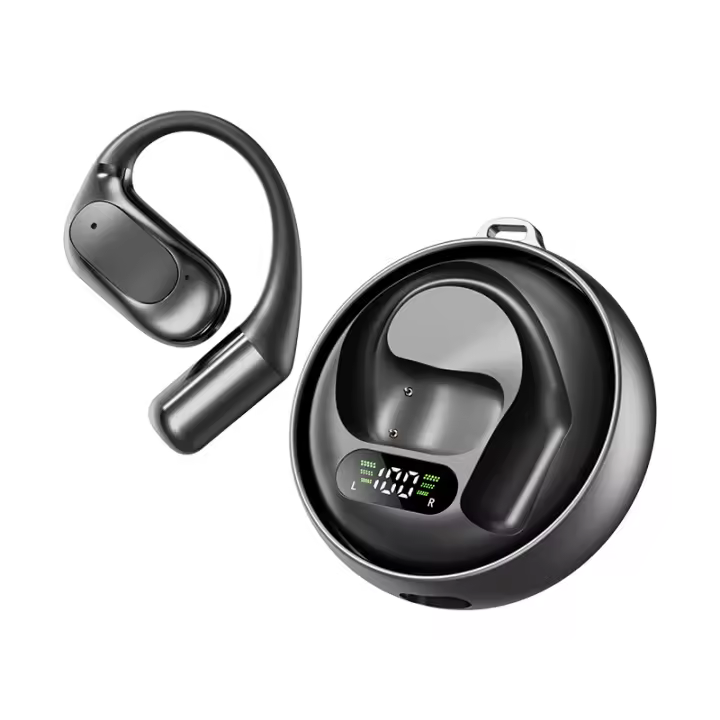 Auriculares Bluetooth de verdad inalámdricos con compartimento giratorio, no intraaurales. - 1
