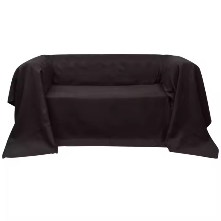 Funda para sofá de micro-gamuza marrón 270x350 cm - 1