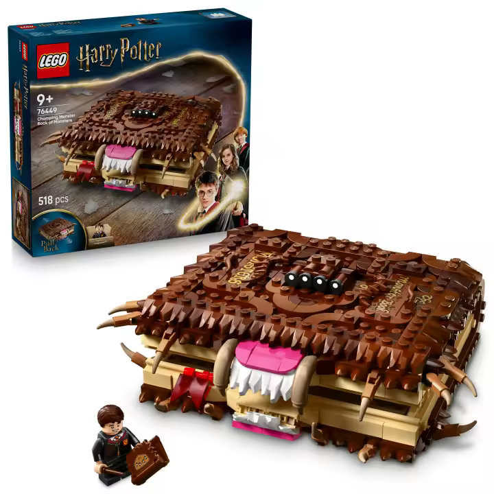 [PREVENTA] LEGO® Harry Potter™ Monstruoso Libro de los Monstruos Mordedor Juguete Mágico, Divertido Set de Fantasía, Obsequio de Cumpleaños para Niños, Minifigura de Neville Longbottom™ 76449 - 1