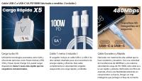 Cargador Ultra rapido GAN 65W Turbo Charging, USB c, Cable 5A 100 W, Cargador Compatible con iPhone Carga rapida, Samsung Carga rapida, xiaomi - details 6