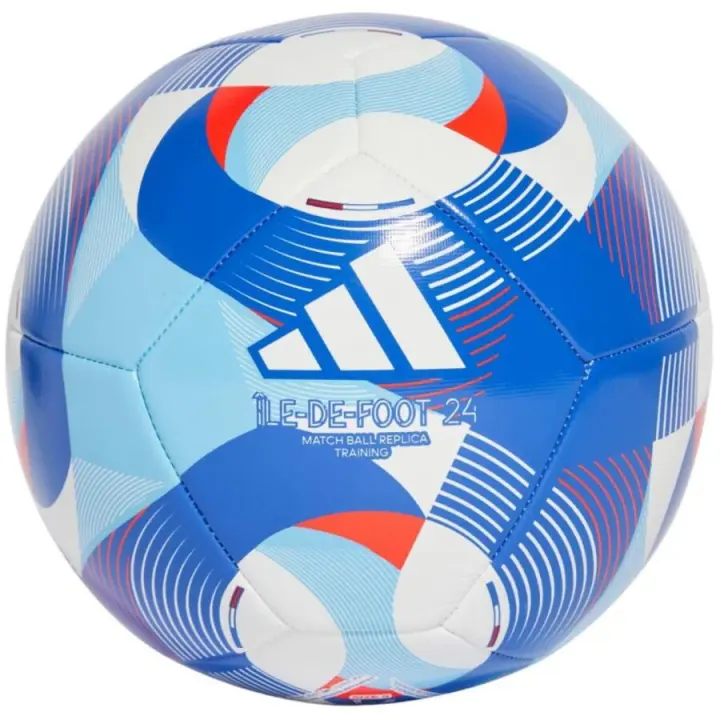 Football adidas Olympic 24 Training IW6330 balón de entrenamiento oficial de los Juegos Olímpicos 2024. Presenta un diseño exclusivo con gráficos inspirados en el evento y una construcción resistente para un rendimiento duradero en el campo. - 1