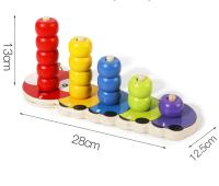 Nenitus Juguete Montessori 1 2 3 años, Juguete Montessori ábaco apilables de Madera, Juguete Educativo, Regalo niños pequeños y bebés. - details 1