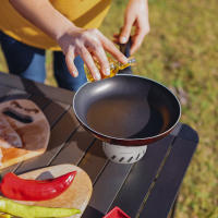 Estufa Portátil Lixada Mini Para Camping Con Quemador De Alcohol De Aluminio 100ml Con Tapa Y Soporte Cruzado Antiviento Para Supervivencia En Camping - details 7