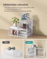 Set de 18 Cajas Transparentes para Zapatos Apilables, Organizadores Robustos y Plegables para Talla 46, Expositor para Zapatillas y Tacones, Color Transparente y Blanco - details 2