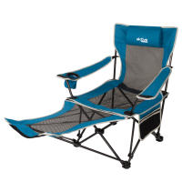 Aktive - Silla tumbona plegable camping con 2 posiciones, 152x54x75 cm, fabricada de acero, textileno y rejilla, con cojín, bolsillo lateral, posavasos y topes antivuelco, máx. 110 kg, incluye funda, sillas plegables - details 6