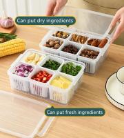 Caja De Almacenamiento Para Verduras Y Frutas Organizador De Cocina Plástico Frescorrefrigerador Para Cebolla Ajo Pimienta Y Alimentos - details 8