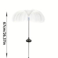 Luces De Jardín Solar LED En Forma De Medusa Impermeables Decoración Navideña Para Patio Balcones Y Jardines Luz Solar Potenciada Flores Iluminadas - details 5