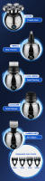 Afeitadora Eléctrica 7D Cabeza De Corte Flotante Recargable Portátil Para Hombre Afeitadora De Barba Con Clipper Rasurador Rotatorio De Acero Inoxidable - details 8