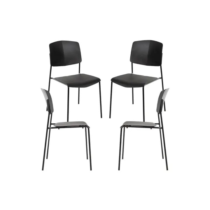 Pack 4 Sillas Chiel - Negro - 1