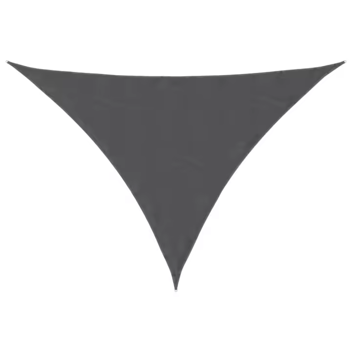Toldo de Vela triangular lienzo Oxford gris antracita 4x4x5,8 M - 1