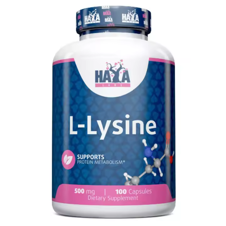 Haya Labs L-Lysine 500 Mg 100 Vcaps - Aminoácidos Esenciales - 1