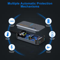 Inversor De Coche 200W DC 12V a AC 110V 220V Convertidor De Energía Automóvil Adaptador De Poder Con USB Tipo C Y Enchufe US EU - details 4