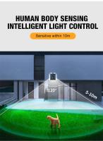 Nueva Lámpara De Pared LED Solar Para Jardín Con Sensor De Movimiento Y Múltiples Modos Resistente Al Agua Iluminación De Seguridad Para Camino Del Jardín - details 6