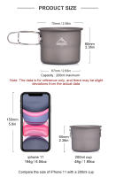 Taza De Camping Widesea De Aluminio Plegable Para Exterior Cocina Picnic Viajes Senderismo No Desechable Soporta Agua Hervida - details 1