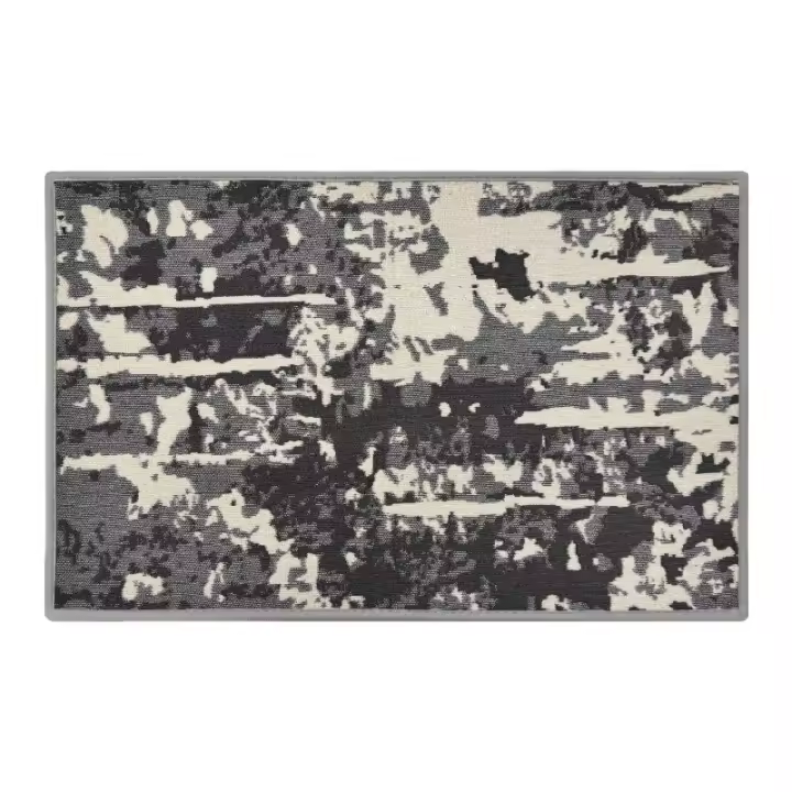 Alfombra abstracta para Sala de estar, Hogar, suciedad-Resistant, antideslizante, de Goma, para Puerta de entrada, Ligera, de lujo, rápido de cuidar, Con Buzzle de terciopelo - 1