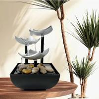Fuente De Agua Para Decoración De Oficina Y Hogar Cascada Interior Estilo Paisajístico Feng Shui Figura De Mesa De Plástico - details 10