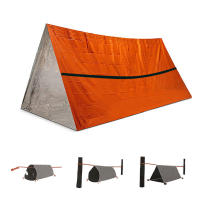 Kit De Refugio De Emergencia Para 2 Personas Bivy Tubo De Camping Saco De Dormir Térmico Manta SOS Impermeable Equipo De Supervivencia - details 4