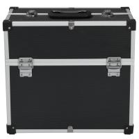 vidaXL Caja de herramientas aluminio negro 38x22,5x34 cm - details 3