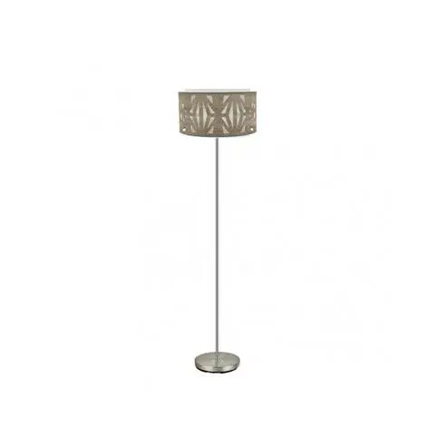 FABRILAMP Lámpara de Pie Salón Katerina Niquel/Madera Gris 162x40x40 Cm - Diseño Elegante - 1