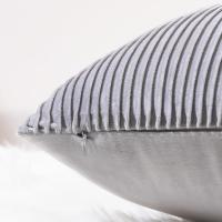 Cubierta De Cojín Suave De Veludo Con Patrón Rayado Para Decoración De Hogar Lujo Cubierta Decorativa Para Sofá Y Cama - details 24