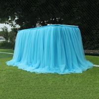 Enagua De Tules Para Mesa Rectangular Redonda Ovalada Cuadrada Ruffle Tutu De Organza Para Bodas Fiestas Showers Decoración De Mesa - details 11