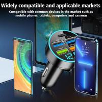 Cargador de coche de 240W, adaptador de 4 puertos USB para IPhone, Samsung, Xiaomi, carga rápida con pantalla Digital - details 5