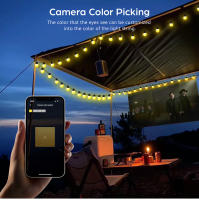 Luces LED Inteligentes Bluetooth USB Para Decoración De Jardín Y Camping 10M Con 50 Luces De Navidad Guirnalda Lámpara De Aire Libre Y Habitaciones - details 4