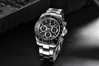 Reloj Deportivo De Cuarzo Para Hombre PAGANI DESIGN 2022 40mm Acero Inoxidable Impermeable Con Cristal De Zafiro Cronógrafo Manos Luminosas Fecha Completa Estilo Casual - details 7