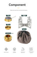 CAMPINGMOON Estufa De Alcohol Portátil Para Camping Y Picnics Equipamiento Pequeño De Exteriores Material De Latón Y Acero Inoxidable - details 1