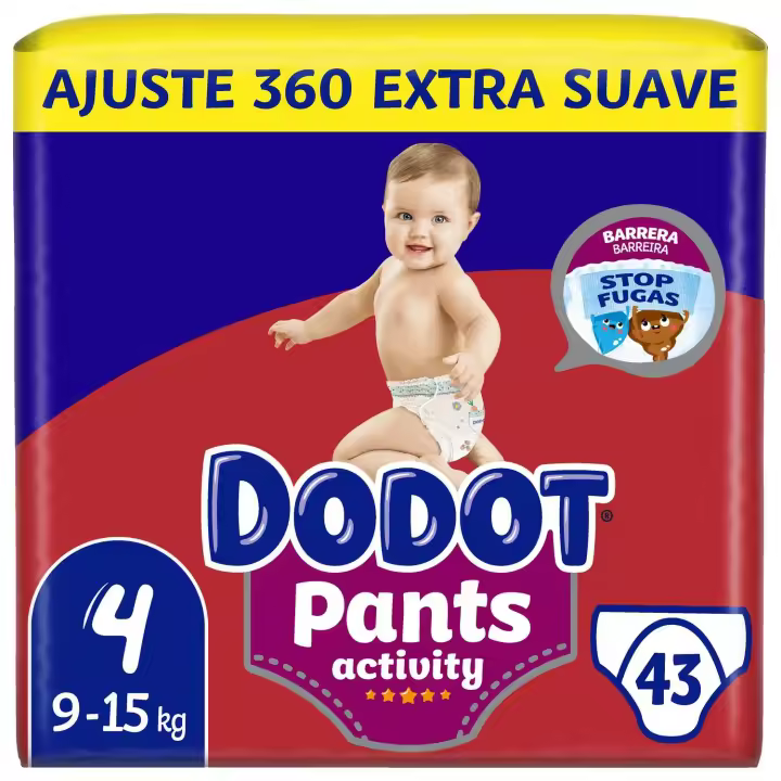 Dodot Activity Pants Pañal-Braguita Talla 4 - 43 Pañales, 9 - 15 kg - 1
