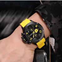 Reloj Deportivo De Cuarzo Para Hombres MEGIR Con Grande Dial Luminiscencia Resistente Al Agua Cronógrafo De Correa De Silicona Y Manos Luminosas 8115 - details 12