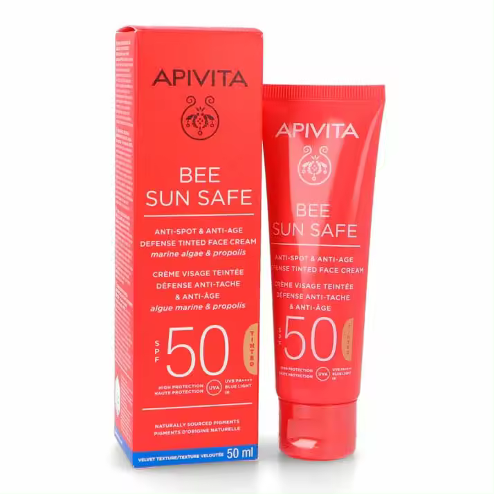 Apivita Bee Sun Safe Crema Antiedad Antimanchas Color Spf50 50 Ml - 1