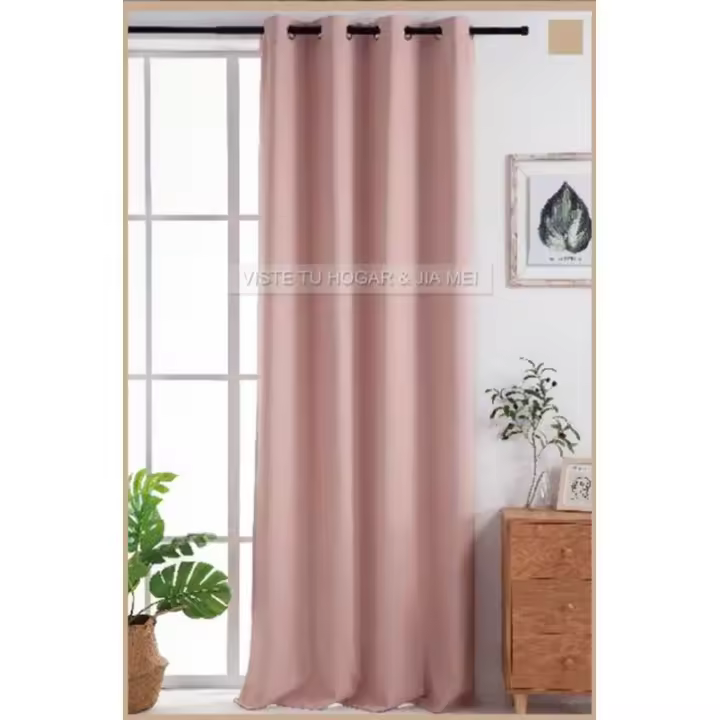 Cortina opaca estampado de color liso disponible en una amplia gama de tamaños poliéster.140x260cm, - 1